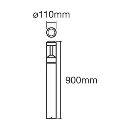 Ledvance - LED RGBW Dimmable outdoor lamp SMART+ MODERN LED/12W/230V IP44 BT