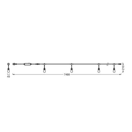 Ledvance - LED RGBW dimmbarer Außen-Lichterkette SMART+ STRING 12xLED/0,37W/230V IP44 Wi-Fi