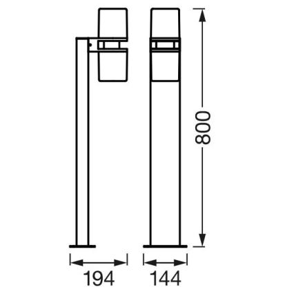 Ledvance - LED RGBW Dimmbare Außenlampe SMART+ FLARE 2xLED/7W/230V Wi-Fi IP44