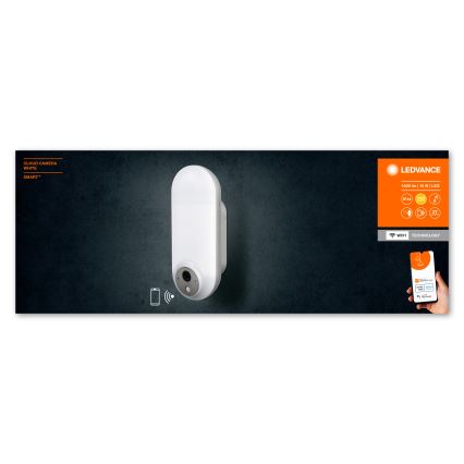 Ledvance - Dimmbare LED-RGBW-Wandleuchte für den Außenbereich mit Sensor und Kamera SMART+ LED/15W/230V Wi-Fi IP44