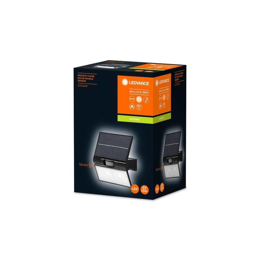 Ledvance - LED Außen-Solar-Wandfluter mit Bewegungs- und Dämmerungssensor FLOOD LED/2,9W/3,7V 2600 mAh IP44