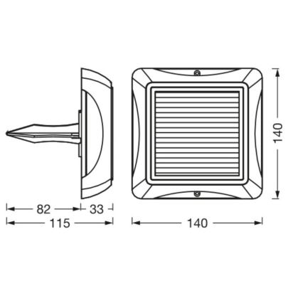 Ledvance - Dimmbare LED-Solarleuchte ENDURA STYLE SOLAR LED/1,2W/3,7V 2000 mAh IP65