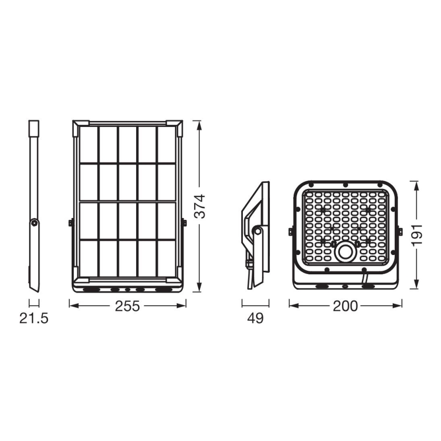 Ledvance - Dimmbarer LED-Solarstrahler mit Sensor FLOOD SPLIT LED/30W/6,4V 5000 mAh IP65 + Fernbedienung