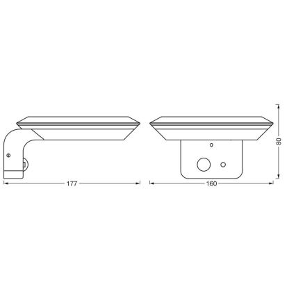 Ledvance - LED-Solarwandleuchte mit Sensor ENDURA LED/3,6W/3,7V 1500 mAh IP44