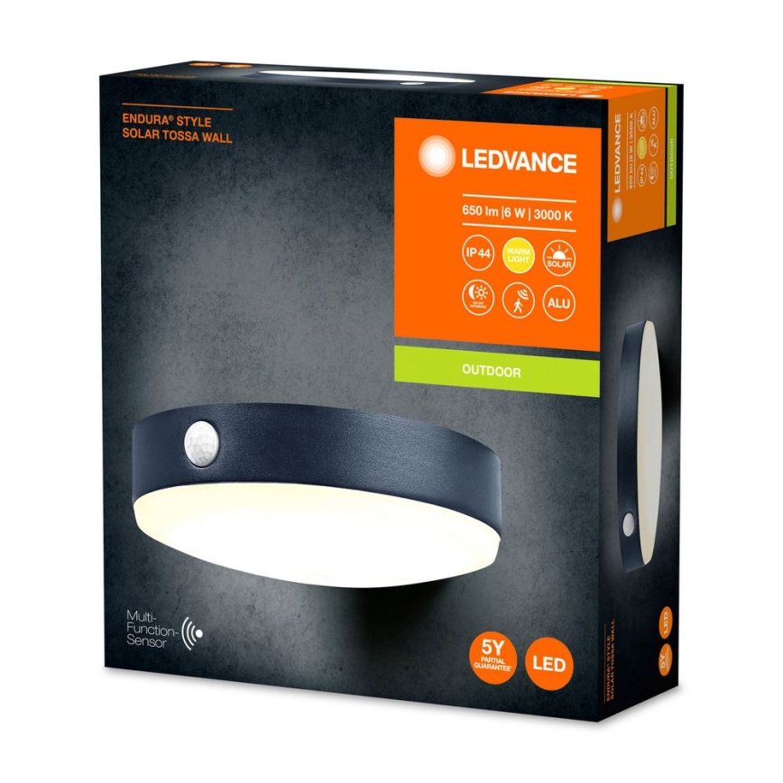 Ledvance - LED-Solarwandleuchte mit Sensor ENDURA STYLE LED/6W/3,7V 1420 mAh IP44