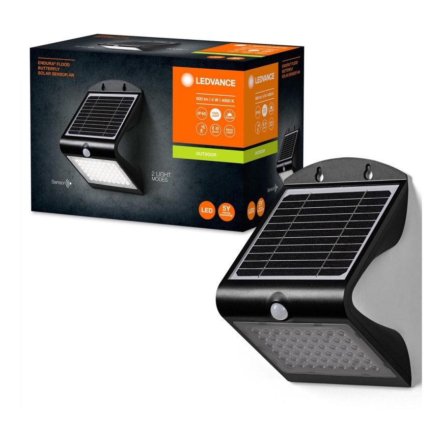Ledvance - LED-Solarwandleuchte mit Sensor SCHMETTERLING LED/4W/3,7V 2000 mAh IP65