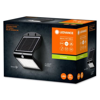 Ledvance - LED-Solarwandleuchte mit Sensor SCHMETTERLING LED/4W/3,7V 2000 mAh IP65