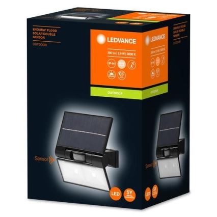 Ledvance - LED-Solarwandstrahler für den Außenbereich mit Sensor FLOOD LED/2,9W/3,7V 2600 mAh IP44