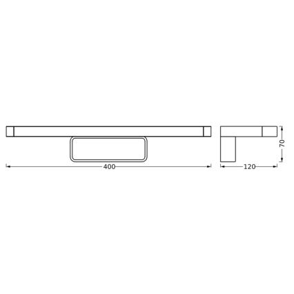 Ledvance - LED-Spiegelbeleuchtung für Badezimmer DISC BAR LED/7W/230V 3000/4000K IP44