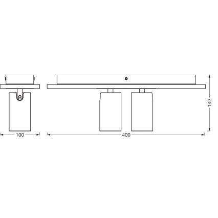 Ledvance - LED-Strahler DECOR MERCURY 2xGU10/3,4W/230V