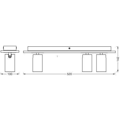 Ledvance - LED-Strahler DECOR MERCURY 3xGU10/3,4W/230V