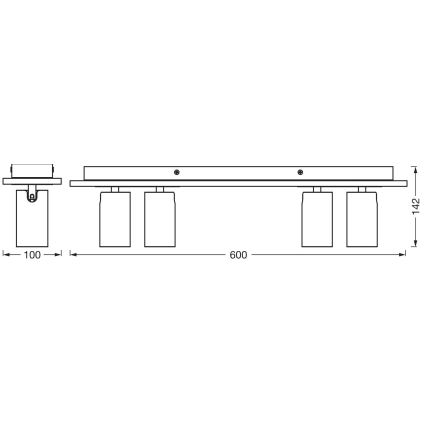 Ledvance - LED-Strahler DECOR MERCURY 4xGU10/3,4W/230V