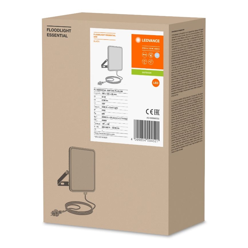 Ledvance - LED Wandstrahler für den Außenbereich FLOODLIGHT ESSENTIAL LED/30W/230V 4000K IP65