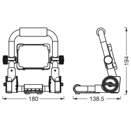 Ledvance - LED-Strahler für den Außenbereich WORKLIGHT R-STAND LED/10W/230V 6500K IP65