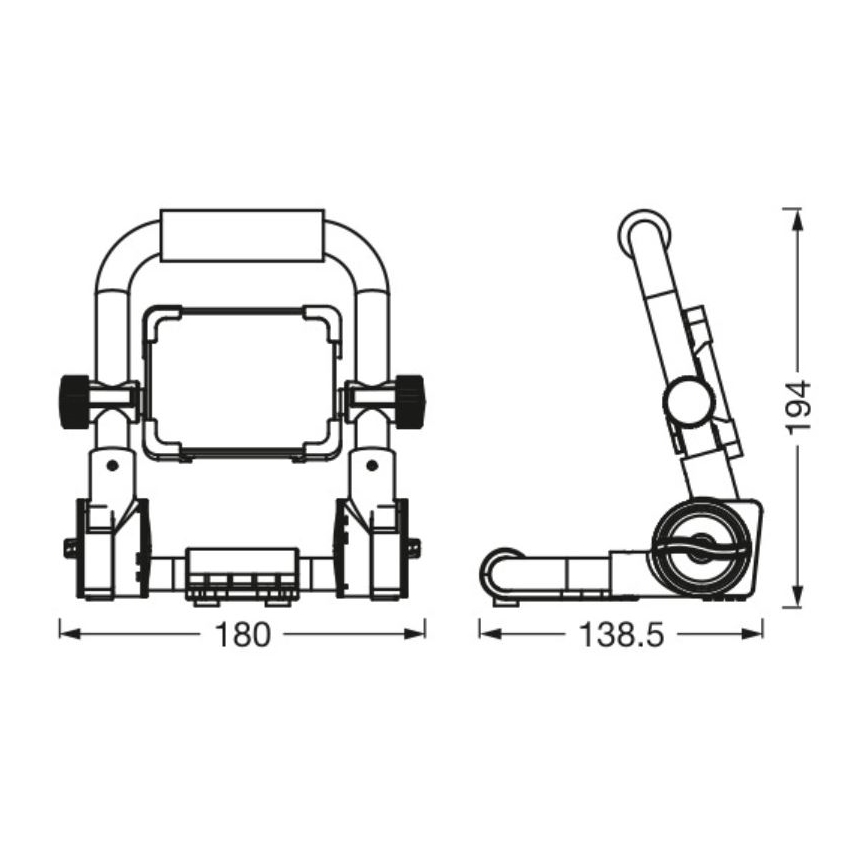 Ledvance - LED-Strahler für den Außenbereich WORKLIGHT R-STAND LED/10W/230V 6500K IP65