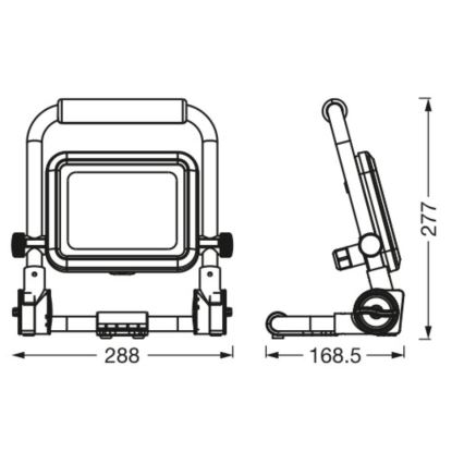 Ledvance - LED-Strahler für den Außenbereich WORKLIGHT R-STAND LED/30W/230V 6500K IP54