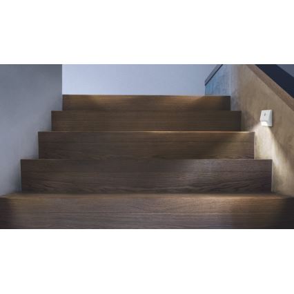 Ledvance - LED Treppenlicht mit Sensor NIGHTLUX LED/0,25W/3xAAA IP54