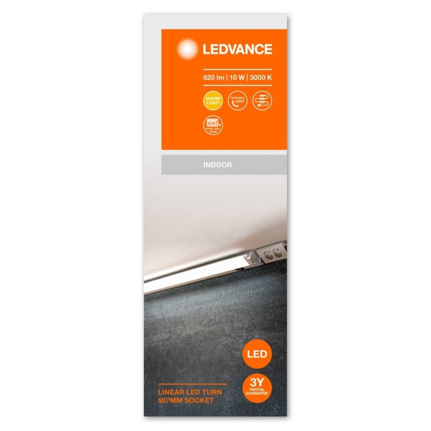 Ledvance - LED-Unterbauleuchte mit Steckdosen TURN LED/10W/230V