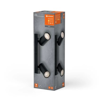 Ledvance - LED-Wandspot OCTAGON 2xGU10/3,4W/230V 2700K schwarz