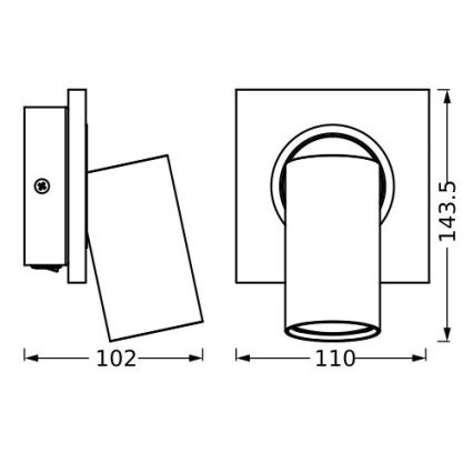 Ledvance - LED-Wandstrahler DECOR MERCURY 1xGU10/3,4W/230V