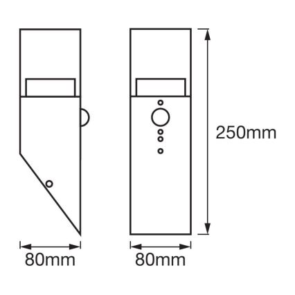 Ledvance - LEDAußenwandleuchte mit Sensor CRYSTAL 1xLED/5W/230V IP44