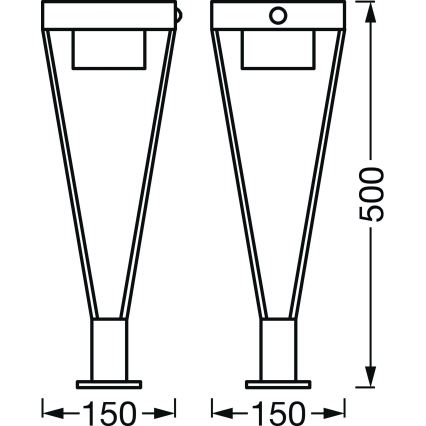 Ledvance - Outdoor-LED-Solarleuchte mit Sensor BOUQUET LED/6W/3,7V 2200 mAh IP44