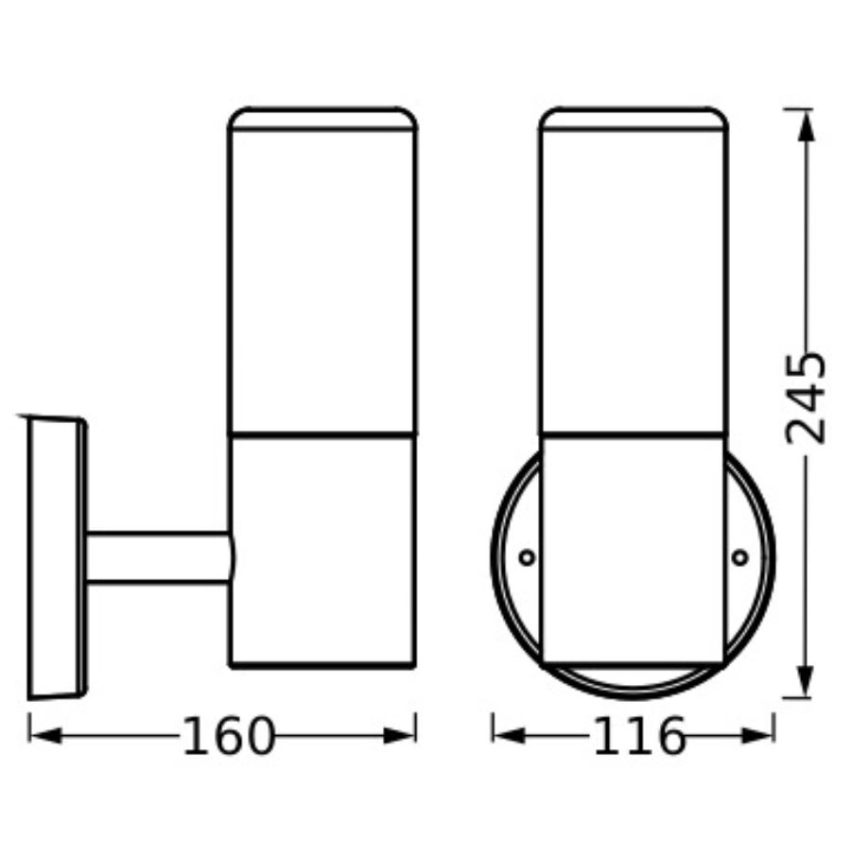 Ledvance - Outdoor-Wandleuchte FIGO CYLINDER 1xE27/20W/230V IP44