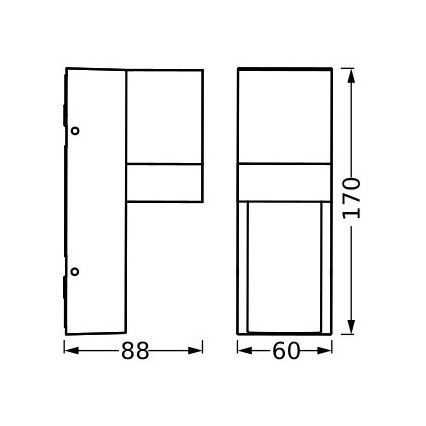 Ledvance - Outdoor-Wandleuchte ISIDOR 1xGU10/35W/230V IP65