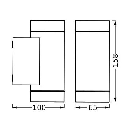 Ledvance - Outdoor-Wandleuchte ITYS 2xGU10/35W/230V IP65