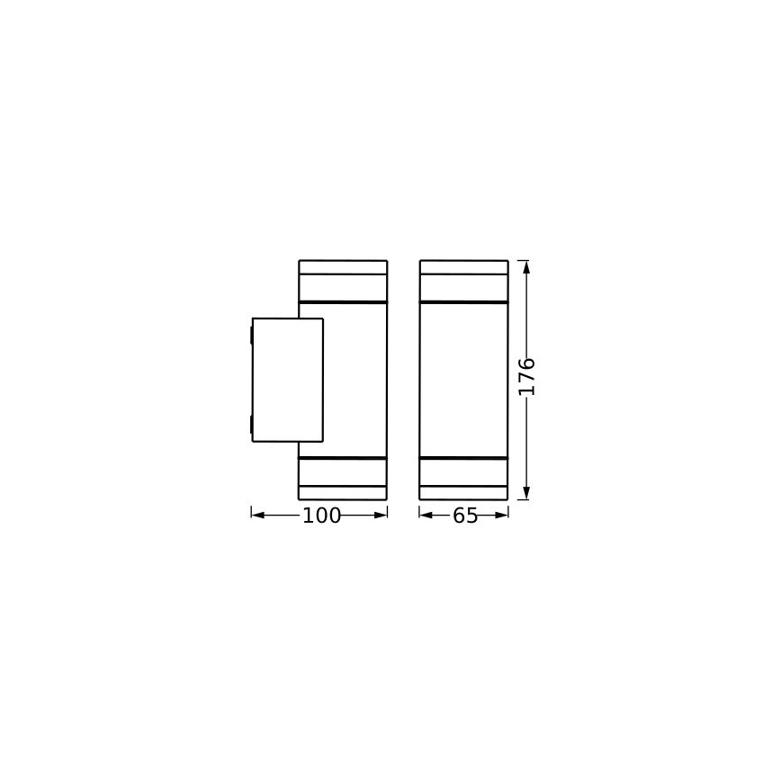 Ledvance - Outdoor-Wandleuchte IVE 2xGU10/35W/230V IP65