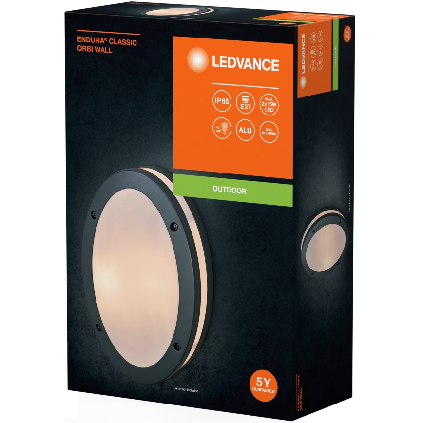 Ledvance - Outdoor-Wandleuchte ORBI 2xE27/18W/230V IP65