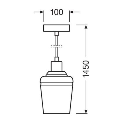 Ledvance - Pendelleuchte JAR 1xE27/40W/230V orange