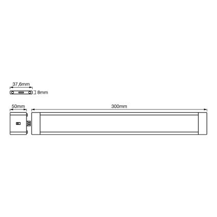 Ledvance - SET 2x Dimmbare LED-Küchenunterbauleuchte mit Sensor CABINET LED/11W/230V 3000K