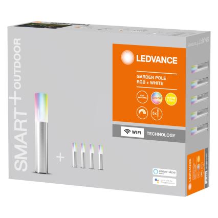 Ledvance - SET 5x LED RGBW Außenlampe SMART+ GARDEN POLE 5xLED/5,7W/230V IP65 Wi-Fi