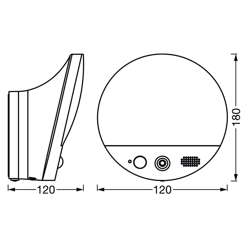 Ledvance - LED Außenwandleuchte mit Sensor und Kamera SMART+ LED/15W/230V Wi-Fi IP44