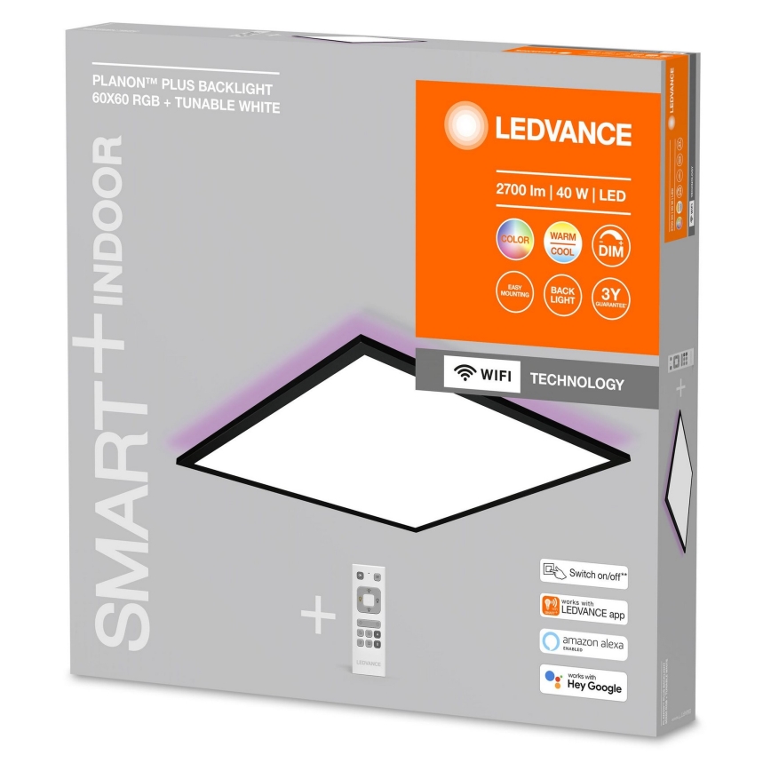 Ledvance - LED RGBW dimmbares Aufbaumodul SMART+ PLANON LED/40W/230V Wi-Fi + Fernbedienung