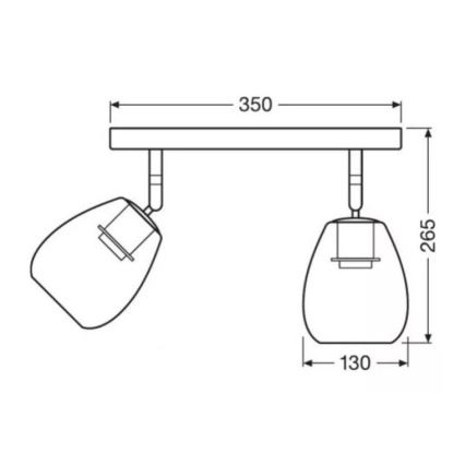Ledvance - Spotlight CONE 2xE27/40W/230V