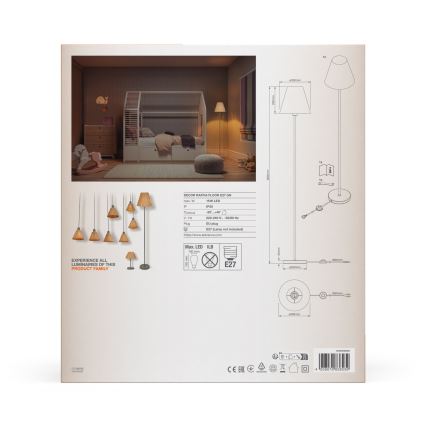 Ledvance - Stehleuchte DECOR RAFFIA 1xE27/15W/230V Raffiabast