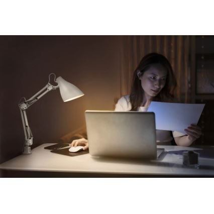 Ledvance - Tischlampe mit Befestigung PEAR 1xE27/11W/230V weiß