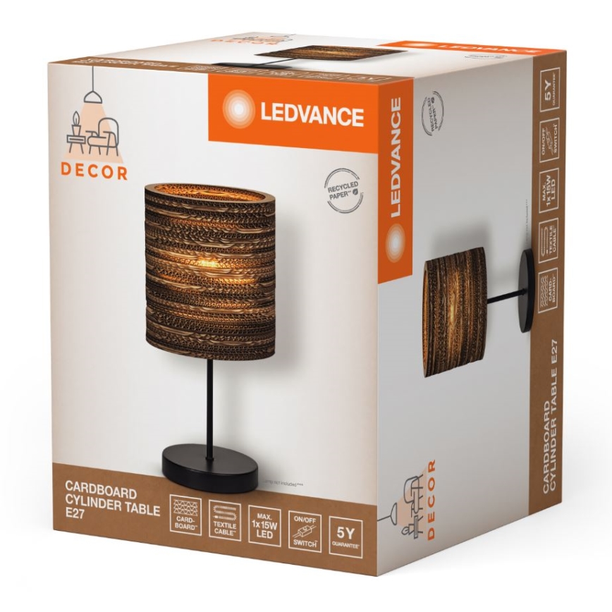 Ledvance - Tischleuchte DECOR CARDBOARD 1xE27/15W/230V d 20 cm
