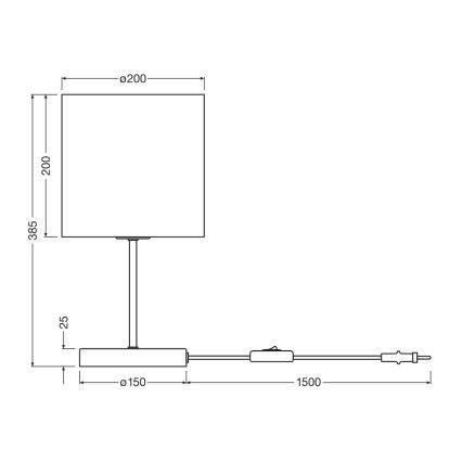 Ledvance - Tischleuchte DECOR CARDBOARD 1xE27/15W/230V d 20 cm