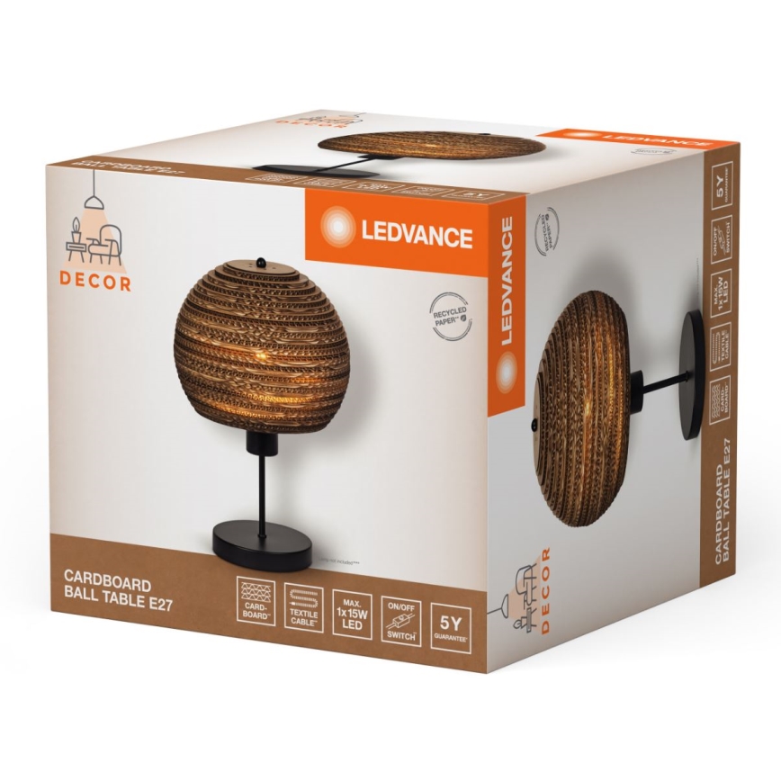 Ledvance - Tischleuchte DECOR CARDBOARD 1xE27/15W/230V d 26 cm