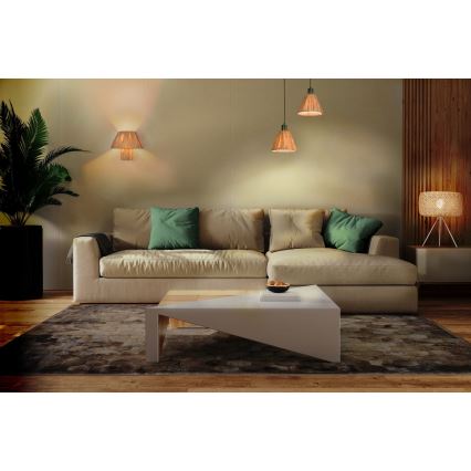 Ledvance - Tischleuchte DECOR RAFFIA 1xE27/15W/230V Raffiabast