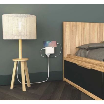 Legrand 049401 - Steckdosenleiste 2Z Typ C + USB-A + USB-C weiß