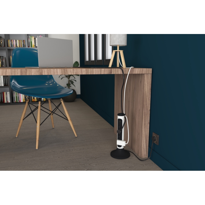 Legrand 049410 - Steckdosensäule 230V/16A, 4x2P+T 2m