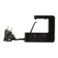 Legrand 050412 - Verlängerungskabel mit Schalter für Tischplatte 4Z Typ E + 2x USB-A 1,5m schwarz