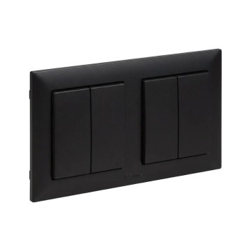 Legrand - 2x Doppel-Serienschalter č. 5 mit Rahmen SUNO schwarz