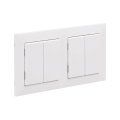 Legrand - 2x Doppelter Treppenlichtschalter Nr. 5 mit Rahmen SUNO weiß