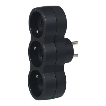 Legrand 50508 - Mehrfachstecker 230V/16A 3x2P+T schwarz