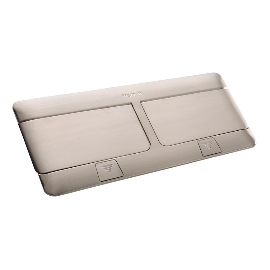 Legrand 54023 - Steckdoserahmen für die Tischplatte POP-UP 2x4M Edestahl